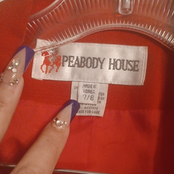 Peabody House Red Women's Blazer Size 7/8 - Picture 3 of 8